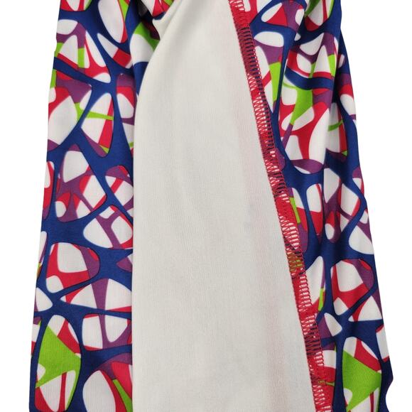 Puma Shirt Womens XS White Multicolor Fitted Workout Gym Yoga Slimming Stretchy - Picture 8 of 12